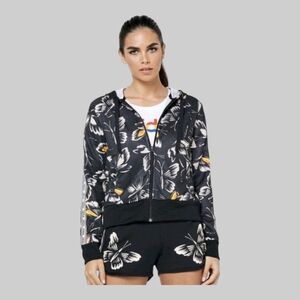 Adidas Ladies Farm Rio Butterfly Print Hooded Track Jacket